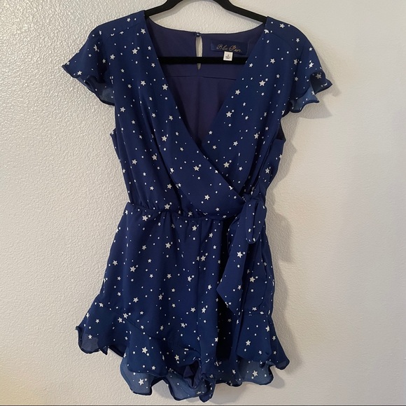 Blue Rain Starry Romper S - Picture 1 of 9